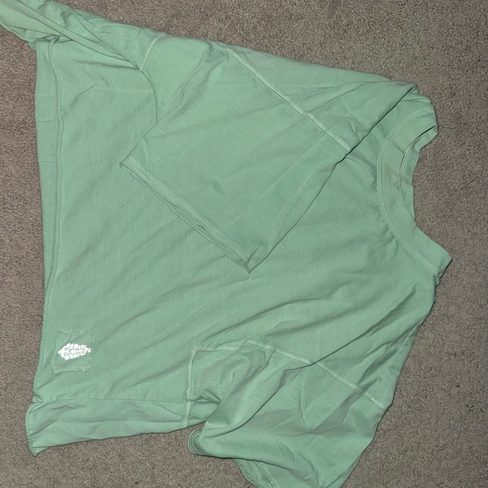 Mint Green Asymmetrical Polo T-Shirt